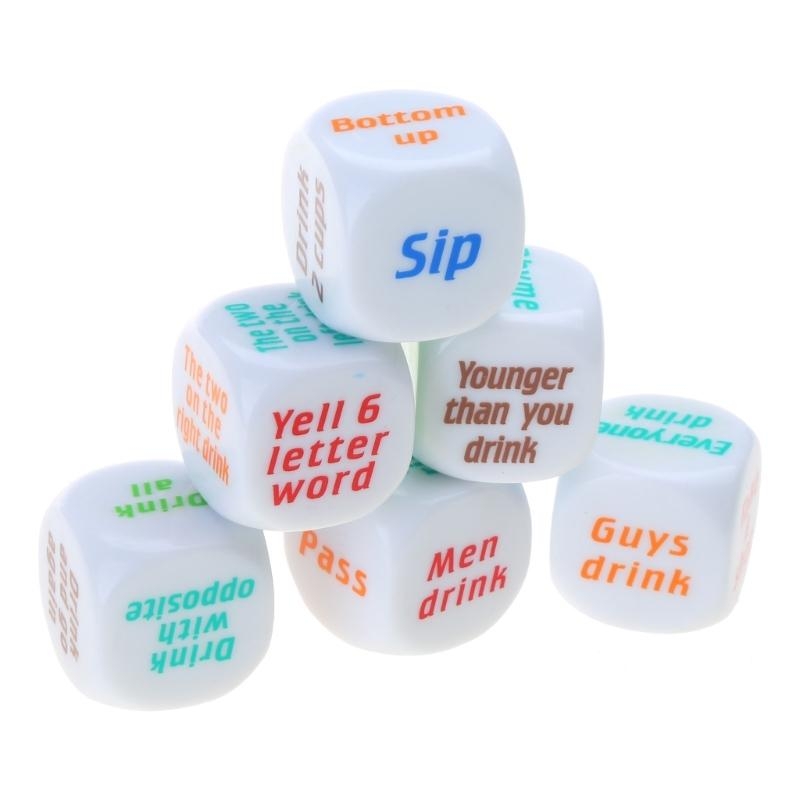 6 шт., 25 мм, кубики для вина, – обзор и цена Party Games Adults Drinking
